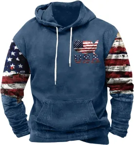 Wankang Hoodies for Men Vintage Graphic Pullover Western Aztec Ethnic Hooded Sweatshirts Mens Casual Plus Size Hoodie
