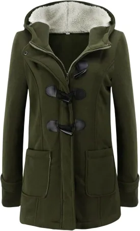 Winter Coats for Women 2024 Fashion Zipper Hooded Jacket Warm Lightweight Fleece Plush Comfy Wool Coats with Pockets
